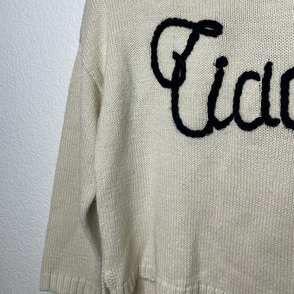 Wildfox sweater Ciao Bella pullover sz small cream - Picture 4 of 8